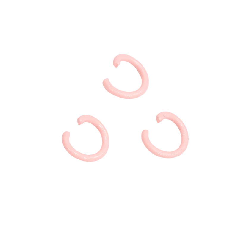 Pintura de color abierto anillo de conexión de hierro pulsera collar material hecho a mano DIY accesorios de la joyería