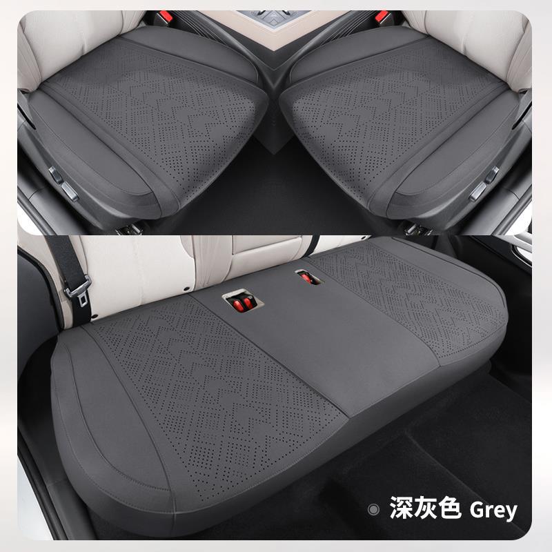 Pack Breathable Suede – BYD Modelə uyğun (Original) oturacaq örtükləri - three-piece-set-dark-gray-byd-yuan-up2024-2025-models