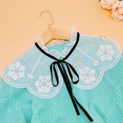 New neckties bow with fake collar falbala doll tippet nail bead manufacturers wholesale