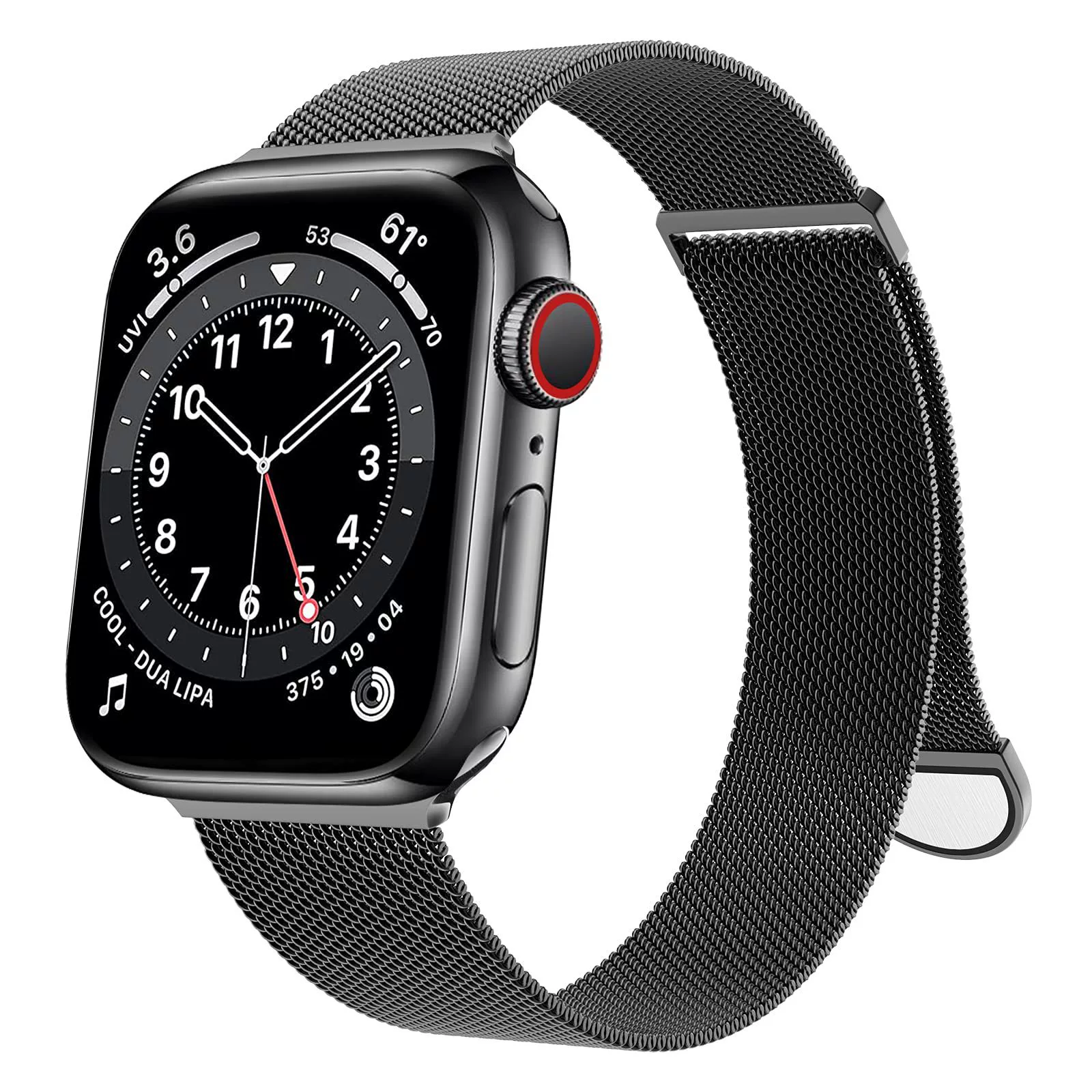 Миланский магнитный зажим с петлей (Apple) совместимый с iWatch, нержавеющая сталь, полукруглая застежка, несколько цветов