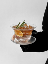杯子风家用绿茶国风鸡尾酒杯中式玻璃杯咖啡杯古典饭店