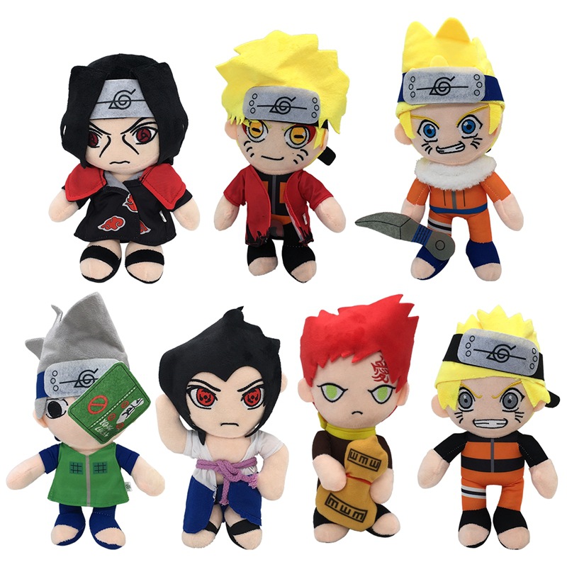 Cross-border New Naruto Plush Toy Classic Rim Peripheral Doll Naruto Kakashi I Love Lo Doll