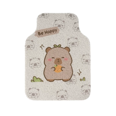 Kapibala Car Floor Mats Cute Cartoon Non-Slip and Stain-Resistant Car Floor Mats Car Universal Wire Ring Foot Mats (Universal Foot Pad) - long-grass-dolphin-foot-pad-front