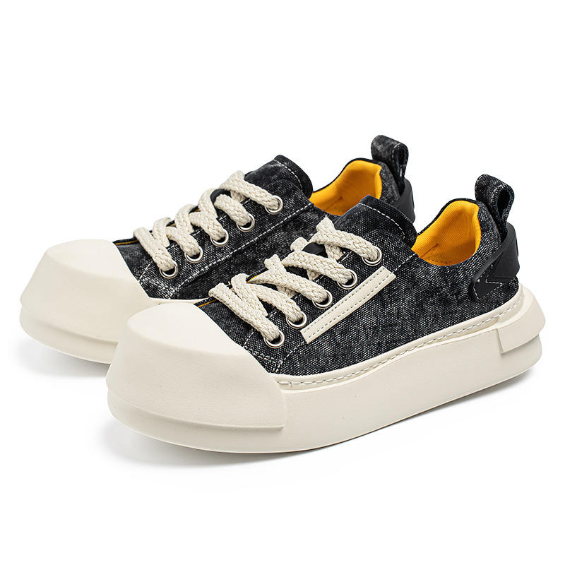 25 nuevos zapatos feos y lindos de mezclilla de moda nacional, zapatos casuales de fondo disueltos, zapatos casuales de moda ligeros y transpirables