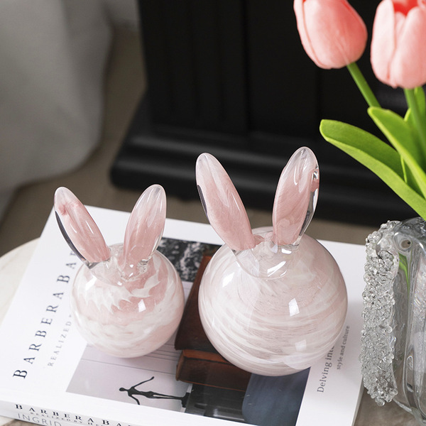 Modern and minimalistic creative table cute rabbit for living room…