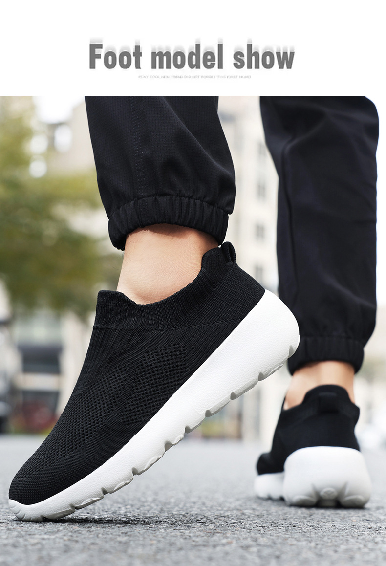 New Large Size 46 Lightweight Couple's Casual Slip-On Lazy One-Piece Mesh Driving Shoes_vogvips.com