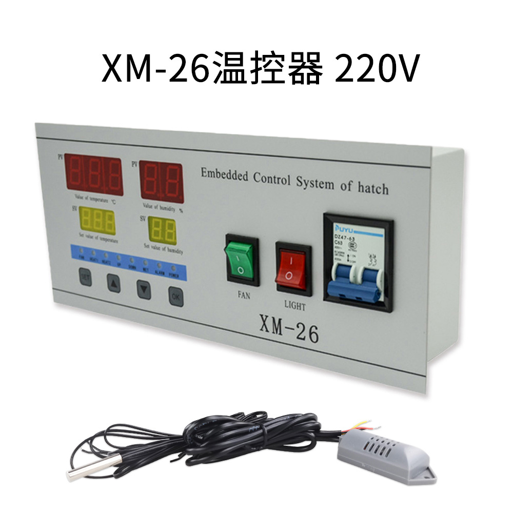 Accesorios de incubadora industrial grande XM-26 controlador inteligente equipo de cría control de temperatura húmedo instrumento de control de temperatura