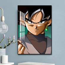 现代简约装饰画龙珠黑悟空卧室组合壁画卡通动漫过道走廊墙壁挂画