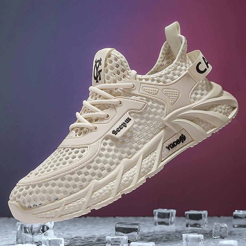 Nuevos zapatos de hombre de verano transpirables, zapatos deportivos casuales de moda, zapatos de malla transpirables de secado rápido, zapatos de moda ligeros y cómodos