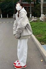 美式飞行员夹克棉衣女新款感oversize棉服棒球服夹棉外套