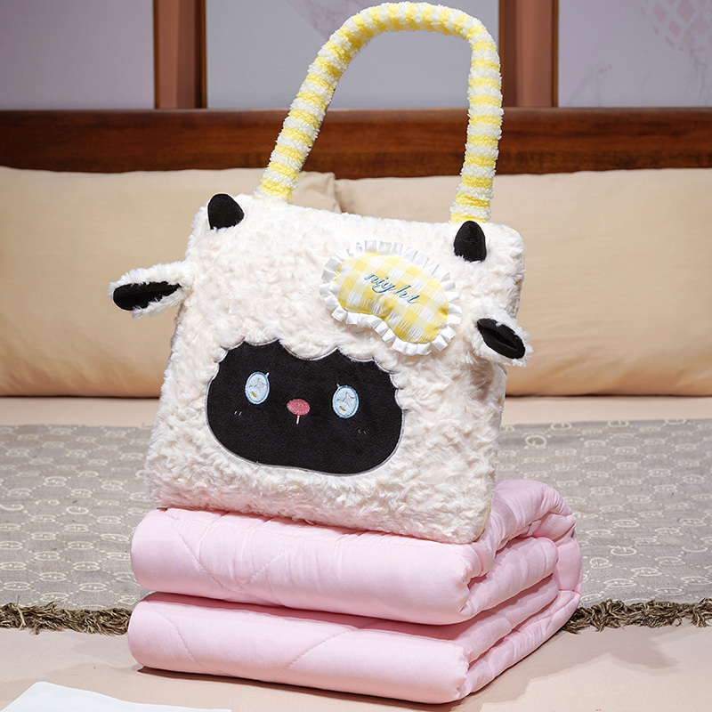 Cojín Manta Dos en Uno para Coche de Peluche, para Oficina y Coche