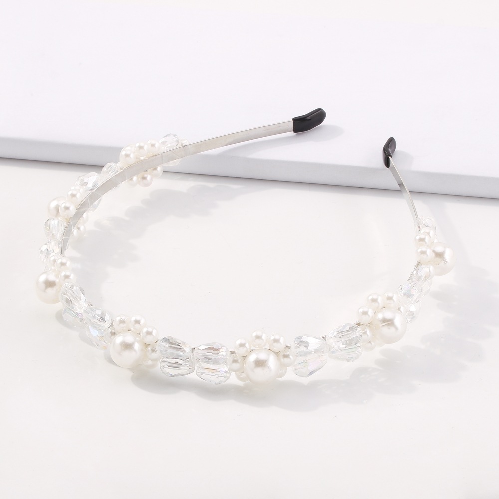 Mode Neue Imitation Perle Blume Stirnband display picture 4