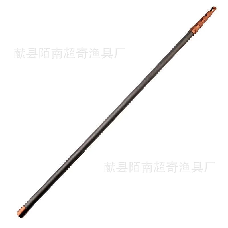 大物碳素抄网竿超轻硬 伸缩多功能专用金属定位抄网杆割草打窝竿