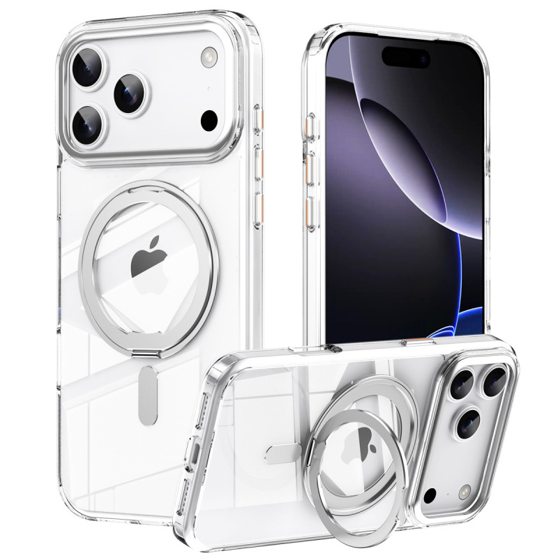 跨境适用iPhone17Promax手机壳360旋转支架壳苹果16/14磁吸无线充|undefined