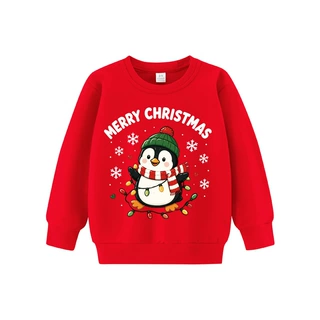 2026跨境外贸新款亚马逊欧美圣诞卫衣印花儿童MerryChristmas卫衣