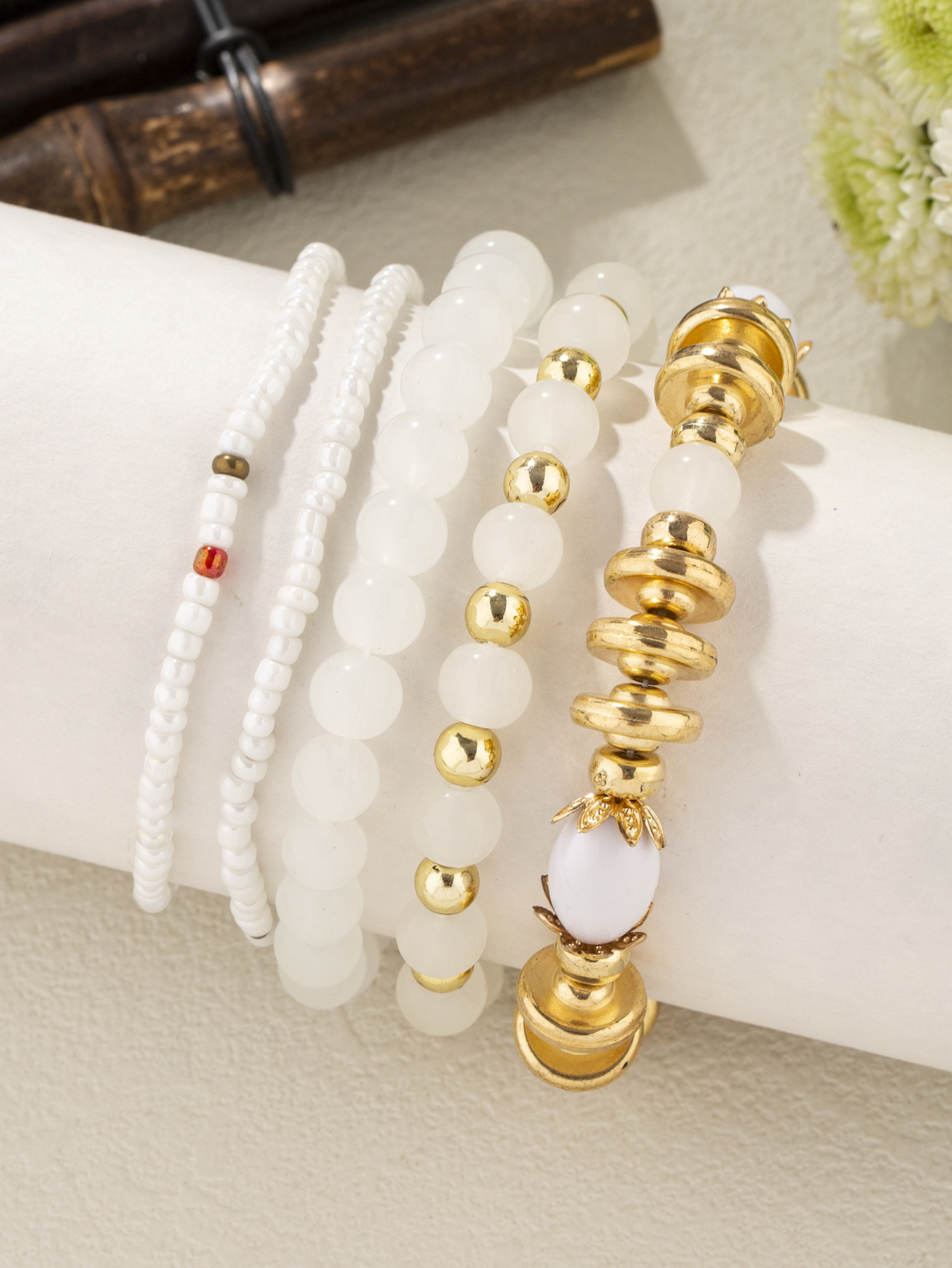 Vintage Style Color Block Arylic Alloy Glass Wholesale Bracelets display picture 2