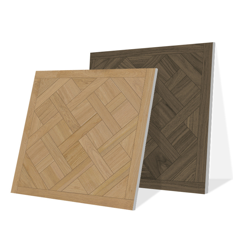 French Versailles wood tile living room walnut floor tile mid-Ancient Nanyang style tile floor tile 800x800mm