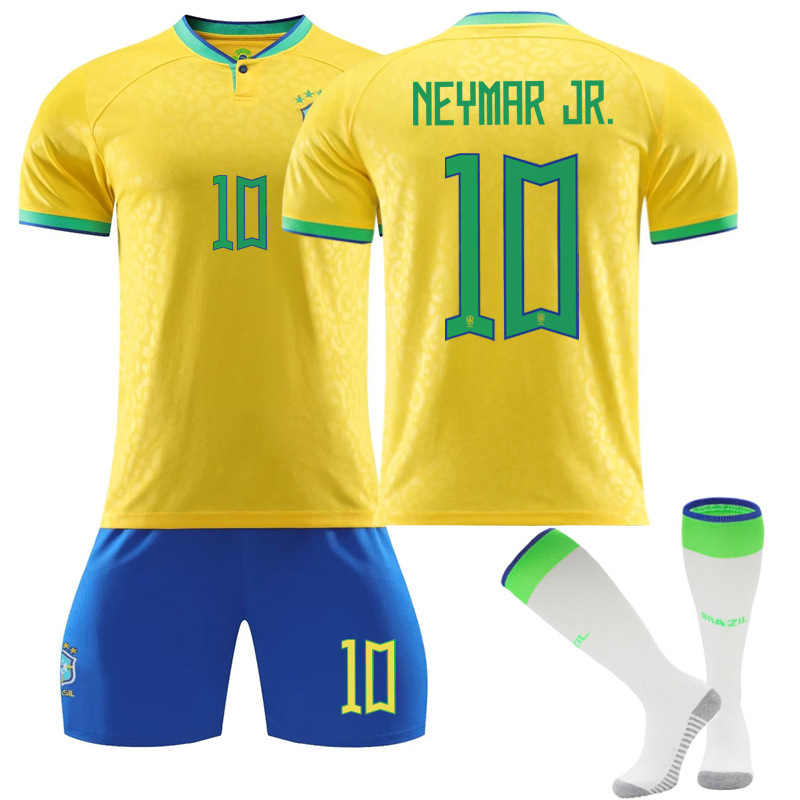 thumbnail image 1 of 2223 Brasil camiseta local No. 10 Neymar 20 Vinicius 9 Chalison 18 Jesús traje uniforme, 1 of 5