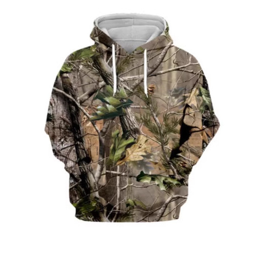 Camouflage Pattern Men's Hooded Sweatshirt Sweatshirt Personality Top 3D Printed Forest Jacket