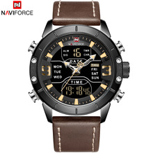 NAVIFORCE领翔9153男士多功能电子手表防水皮带运动腕表 外贸手表