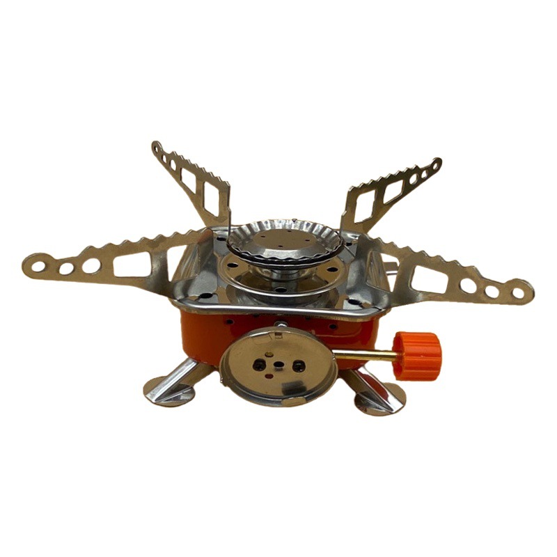 Portable outdoor camping card-type small square stove windproof stove Mini small square stove gas stove cross-border factory direct sales