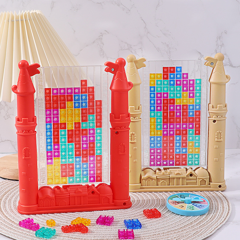 3D Tetris juguete Escuela Primaria estudiante bloques de construcción rompecabezas de los niños rompecabezas de 3 a 6 años de edad niños y niñas montado