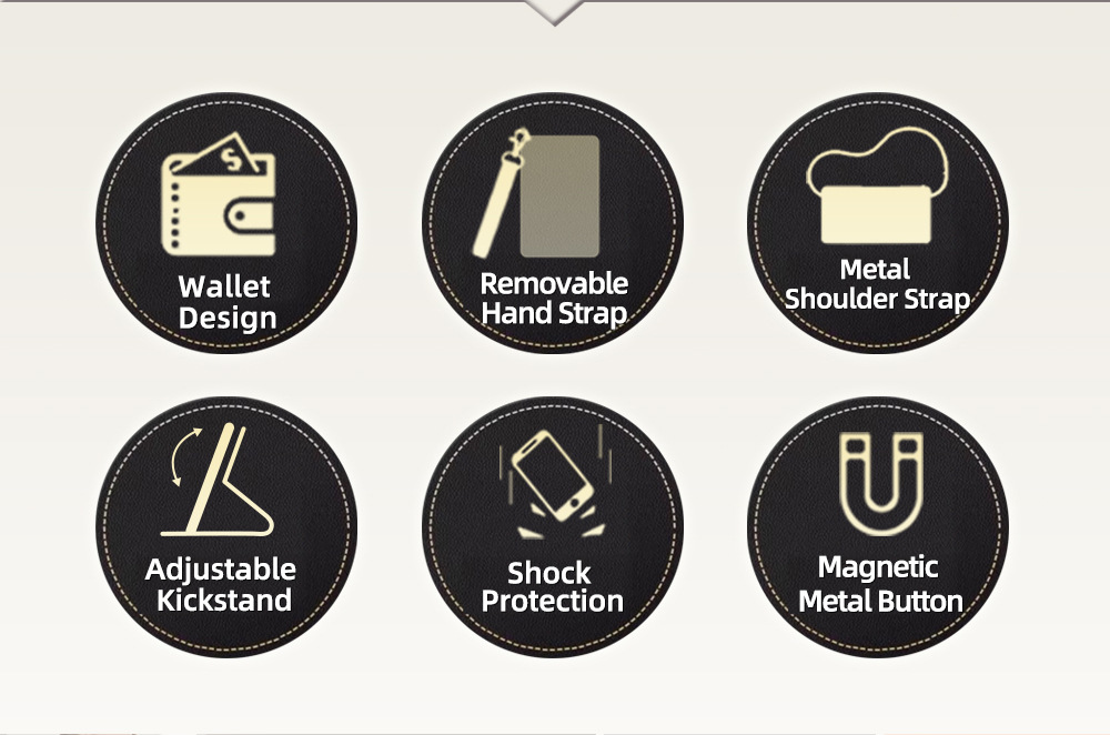 TechGlobe TechGlobe compatibile con iPhone 17 Flip Cover 13 Crossbody 15 Lanyard 16 Custodia multifunzionale in pelle per telefono 12 Pro_voghion.com