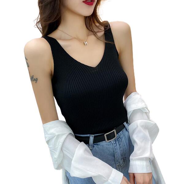 Silk knitted tank top