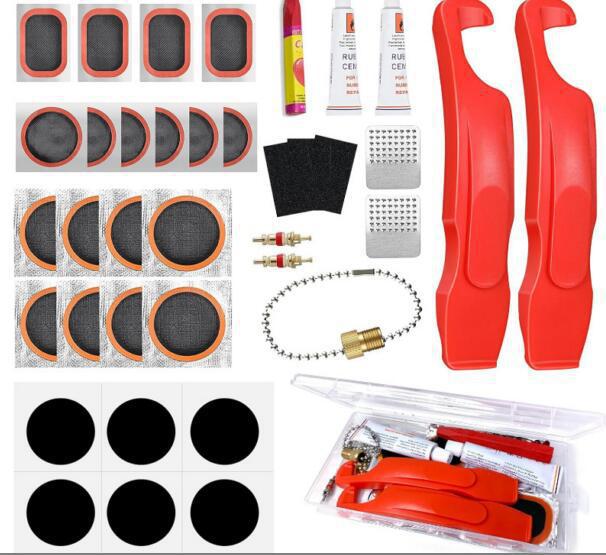reparación rápida sin pegamento caja de herramientas de neumáticos de palanca en frío conjunto de herramientas de reparación de neumáticos de bicicleta