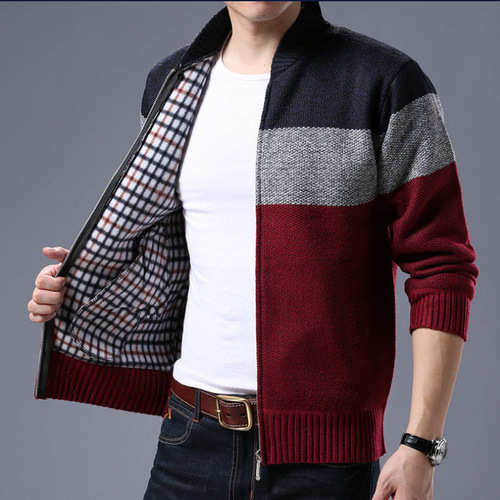 New Cross-border Winter Sweater Men's Knit Cardigan Zipper Men's Casual Jacket Loose Outerwear Men