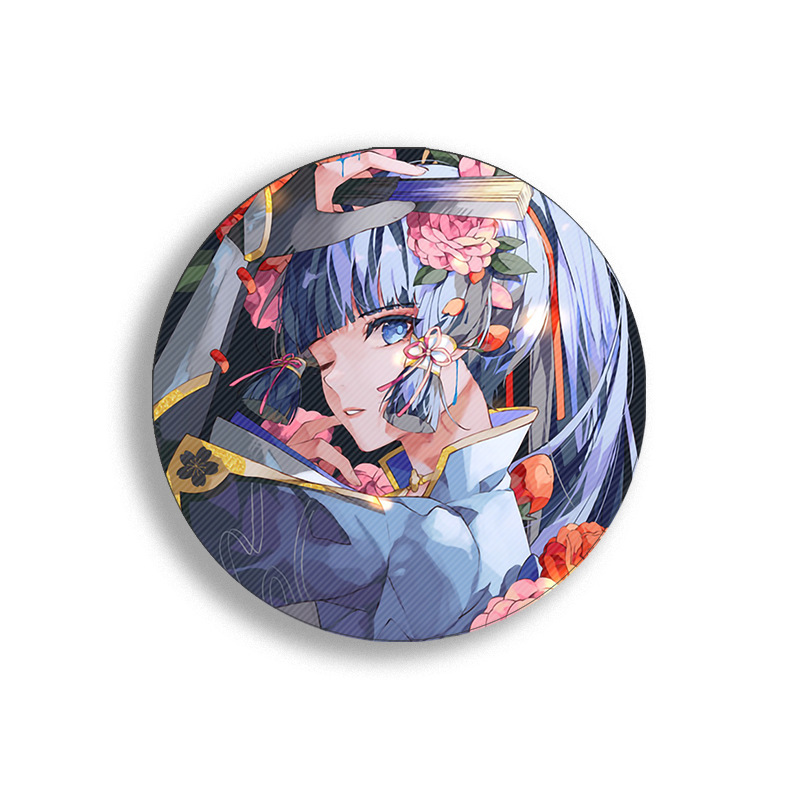 58mm Game Genshin Impact Brooch Pins Anime Badge Cosplay Yae Miko Xiao Zhongli Accessories For Clothes Backpack Decoration Gift