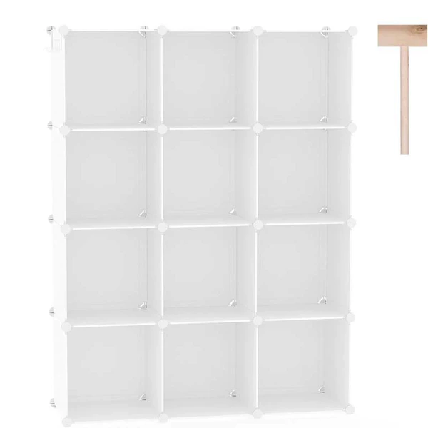 White twelve grids without doors