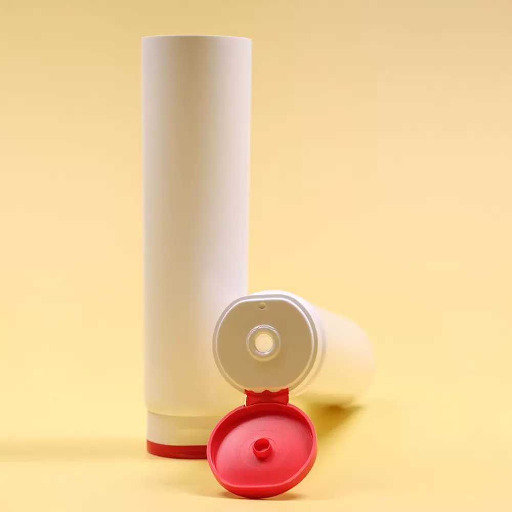 广州工厂化妆品软管 护肤品包材配塑料翻盖 100G白色洗面奶护手霜