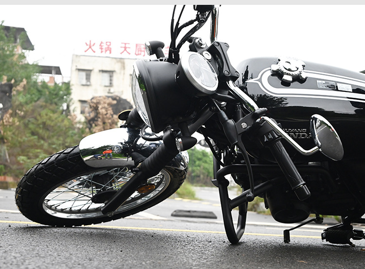 Suitable for Wuyang Honda Cgx150 Crash Guard, Anti-Fall Front Bumper, Foldable Backrest, Rear Rack, Side Bag, Tail Rack Modification