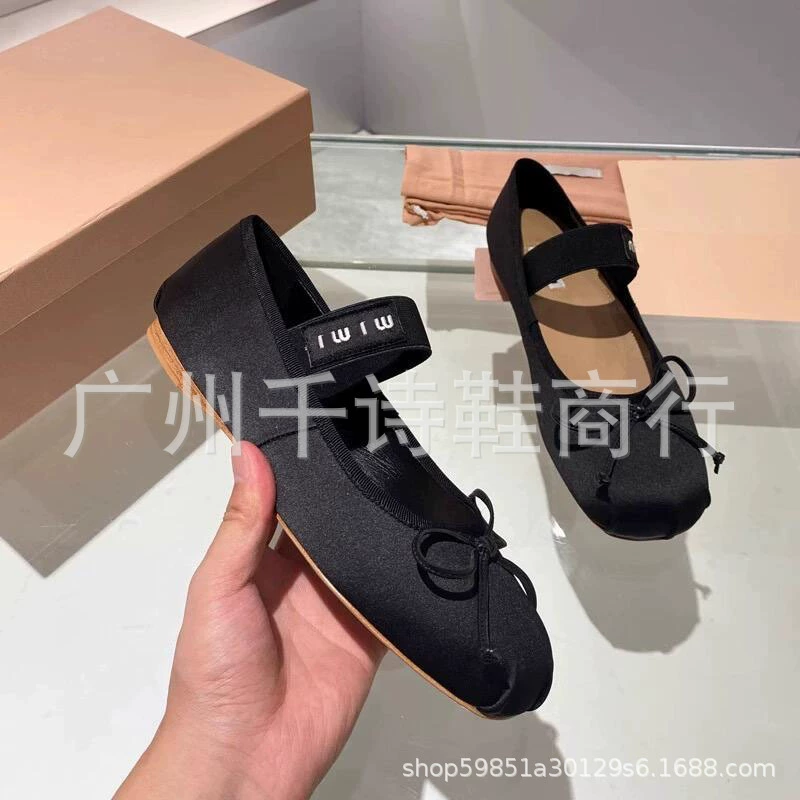High-Version MIU Bow Ballet Flats for Women - Lightweight Mary Jane Shoes for Spring and Autumn