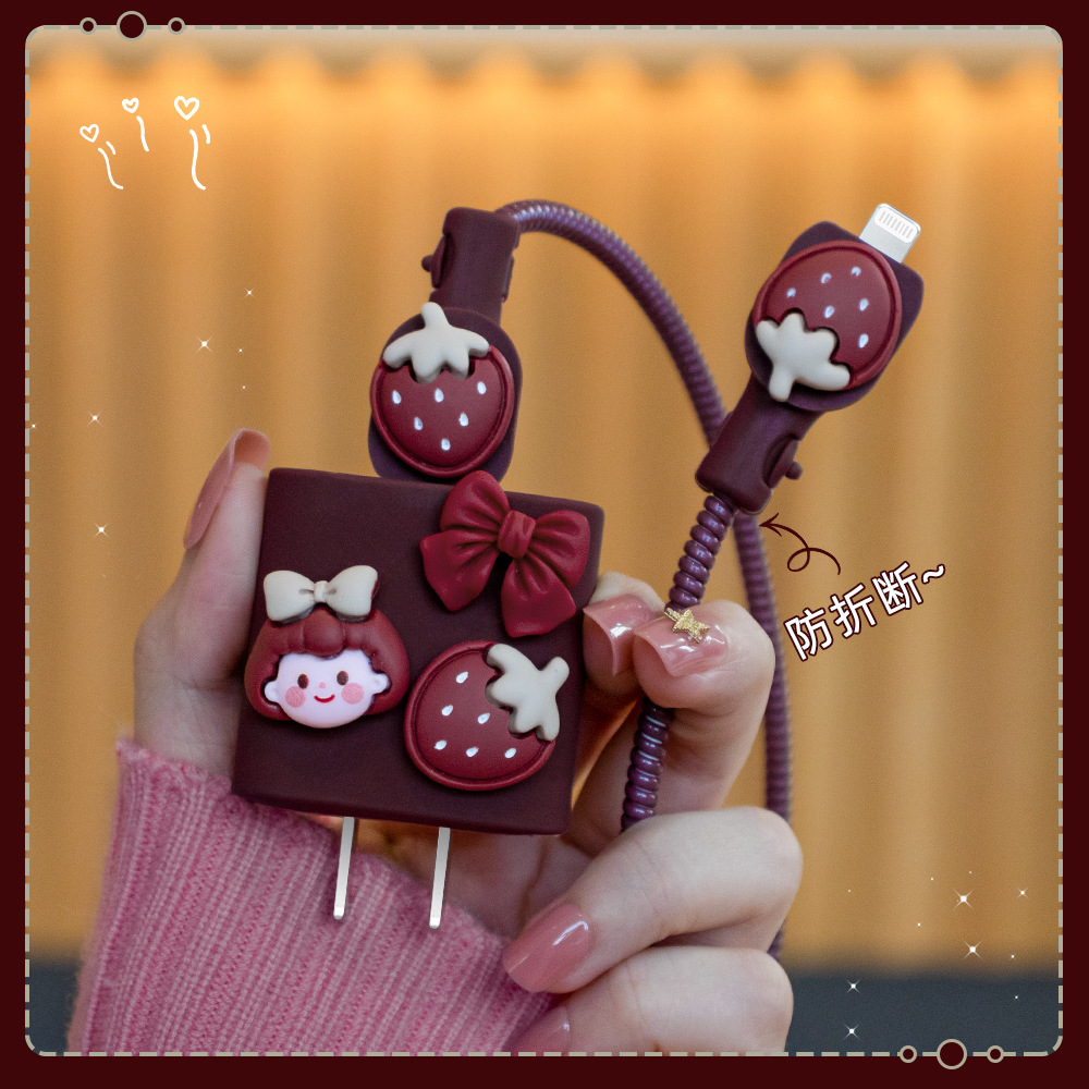 Aplicable para Apple 15 cargador 14 cable de datos iPhone 13 / 12 caso de teléfono celular iPad cuerda de enrollamiento