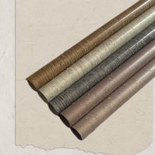 热销耐刮精致高端时尚棕色木纹烫金箔耐用PS相框墙板适用厂家直销