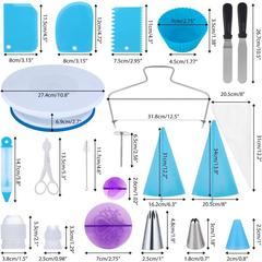 Company 150-piece set cake turntable, cake icing tips, fondant molds, icing bags, cream spatulas