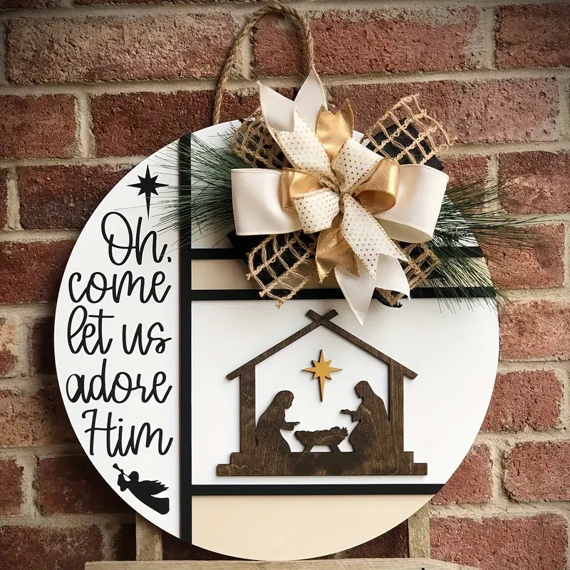 Nuevos productos transfronterizos de Halloween Navidad placa de decoración de madera artesanía colgante colgante de patio