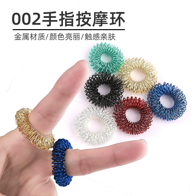 Трансграничное мини-пружинное массажное кольцо для пальцев, приятное для кожи отскок, упражнения для рук, декомпрессия, релаксация, отдых, игрушка для кончиков пальцев