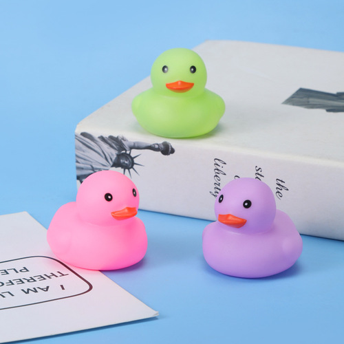 Nian Nian calls Colorful Duck Water Play Toys Little Duck Bath Toys Children Infant Gift Talking Yellow Duck