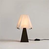Zhongshan Ancient Town Factory Direct Sales Unique Designer Red and Gold Brushed Fabric Table Lamp for Cozy Home Bedroom