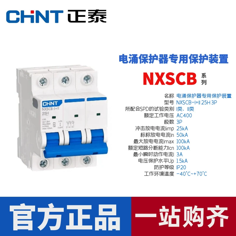 Устройство защиты от обновления задней части Zhengtai NXSCB-I+II 1-й/2-й уровень NXSCB-Ⅱ 20KA40KA 2P4P