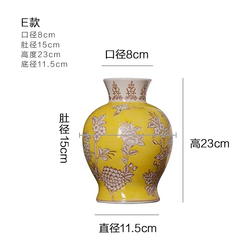 新しい中国風のパステルセラミック花瓶青と白の磁器リビングルーム玄関フラワーアレンジメントデスクトップホーム装飾牡丹花瓶|undefined