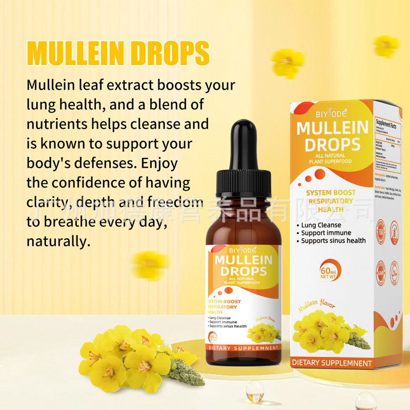 Mullein Drops, a Cross-Border Mullein Essential Oil, Are in Stock for Foreign Trade Nutritional Supplements and Are a Bestseller on Amazon