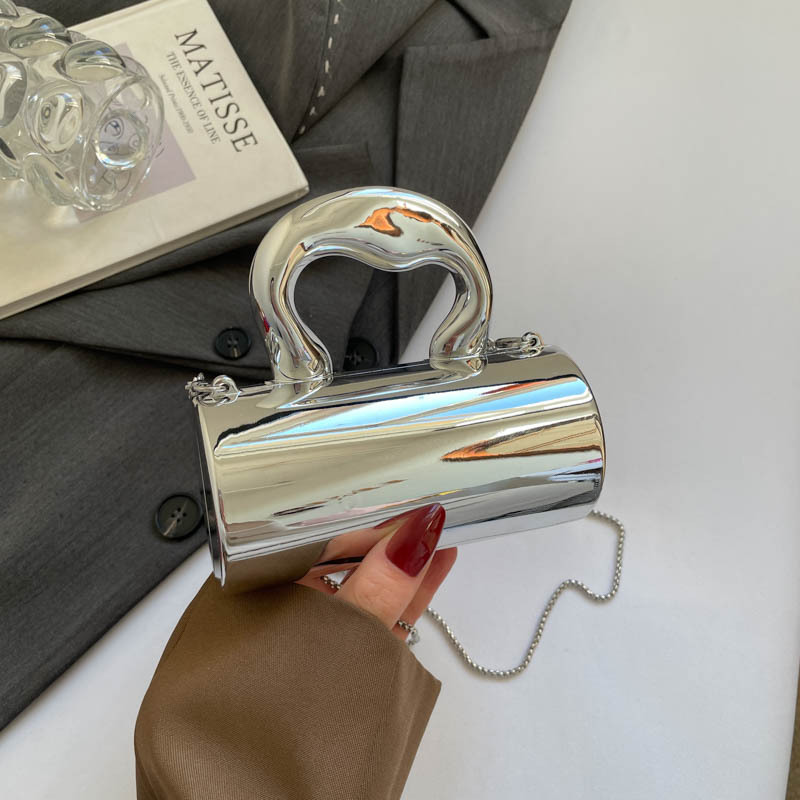 Elegante borsa a tracolla in acrilico per donna a cilindro_voghion.com