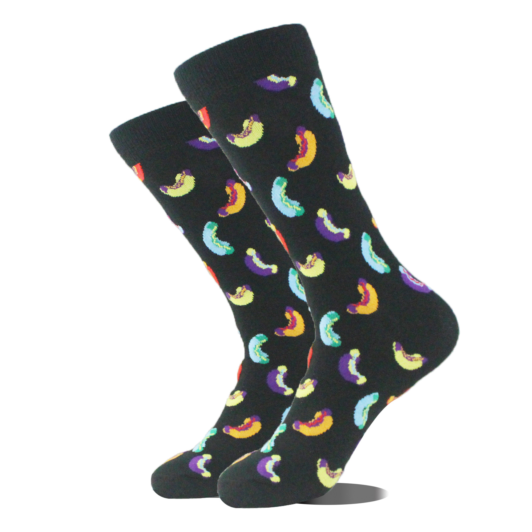 Unisexe Style Simple Bière Hamburger Frites Coton Crew Socks Une Paire display picture 6