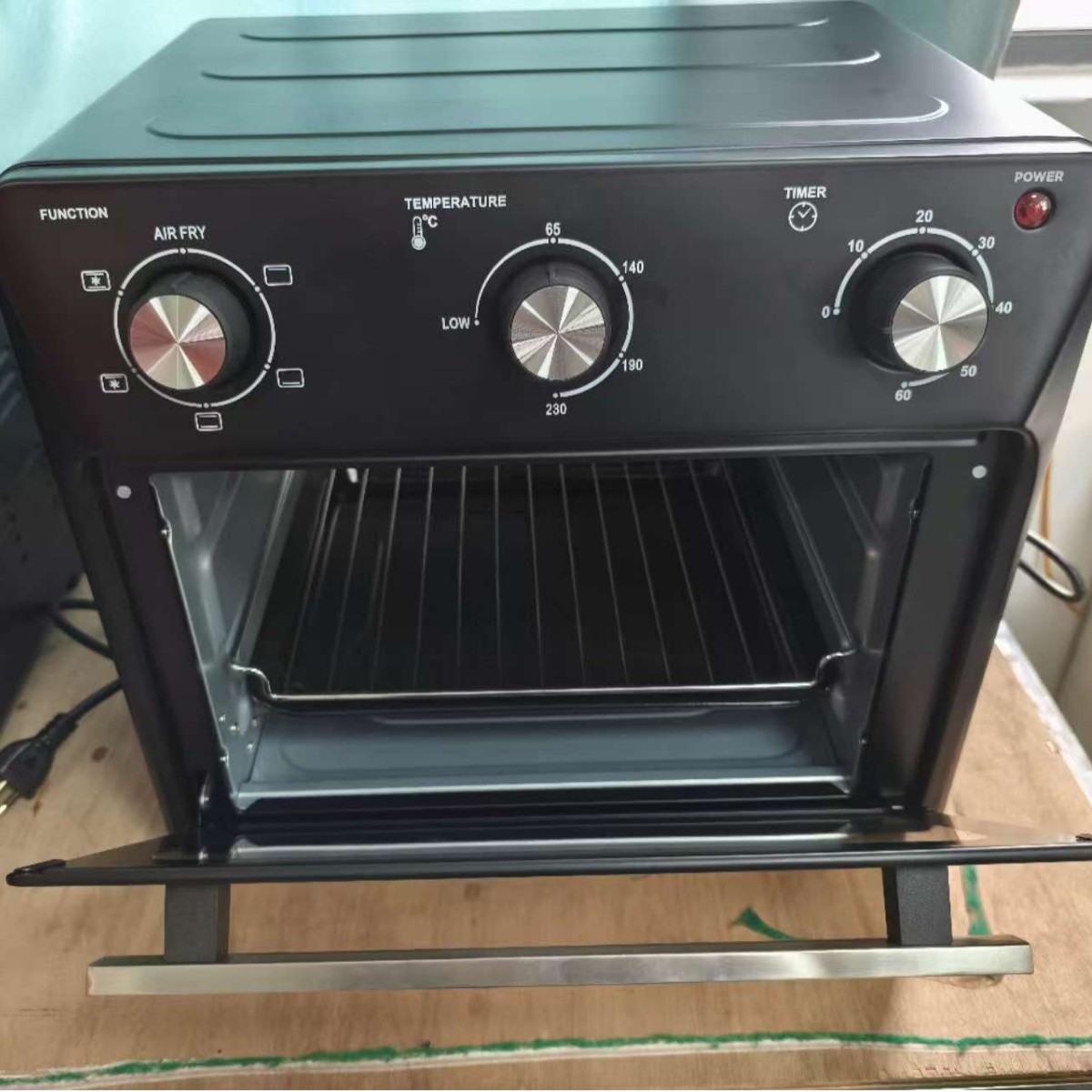 30 litros de fabricación de horno de aire frito directo comercio exterior horno eléctrico multifuncional tres perillas pueden agregar función de horquilla
