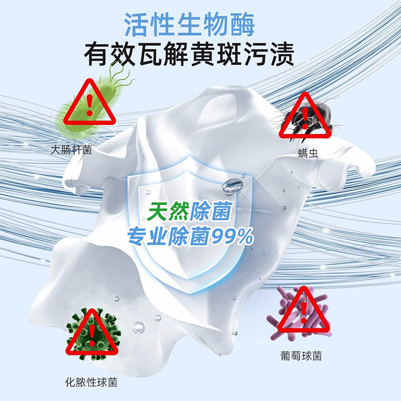 Zhongsanqing 生物酵素バブルパウダー 汚れを除去する強力な漂白剤 黄ばみを除去する 洗濯洗剤を白くする 慣れなさバブルパウダー|undefined