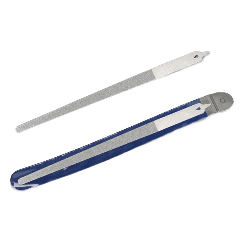 Archivo de uñas de doble cara chapada en arena de acero inoxidable esmerilado removedor de uñas de recolección de uñas y máquina de frotamiento herramienta de uñas